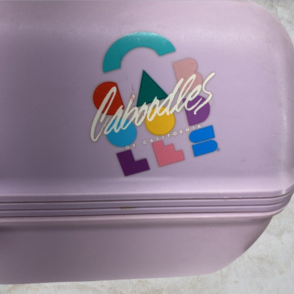 VINTAGE CABOODLE CASE -- 1980's Make Up Case, Purple/Pink, Original Owner - Picture 2 of 16
